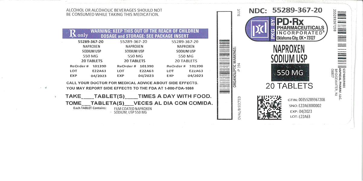 NDC 55289036720 Naproxen Sodium 550 mg/1 Details HelloPharmacist