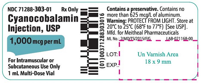 NDC 71288-0303-02 Cyanocobalamin 1000 ug/mL Details | HelloPharmacist