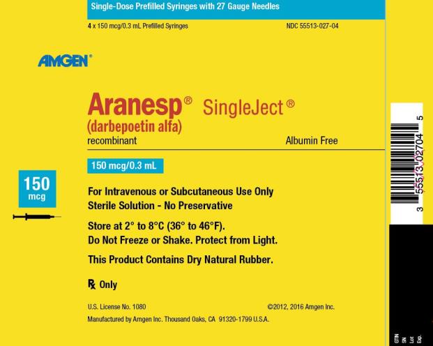 NDC 55513-0025-04 ARANESP 100 ug/.5mL Details | HelloPharmacist