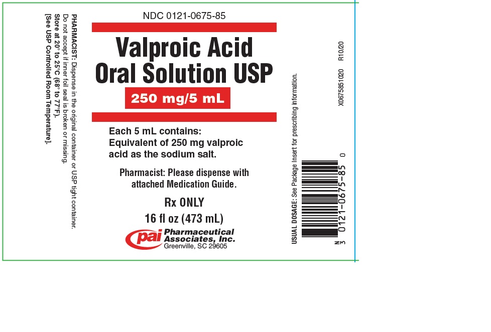 NDC 001214675 VALPROIC ACID 250 mg/5mL Details HelloPharmacist
