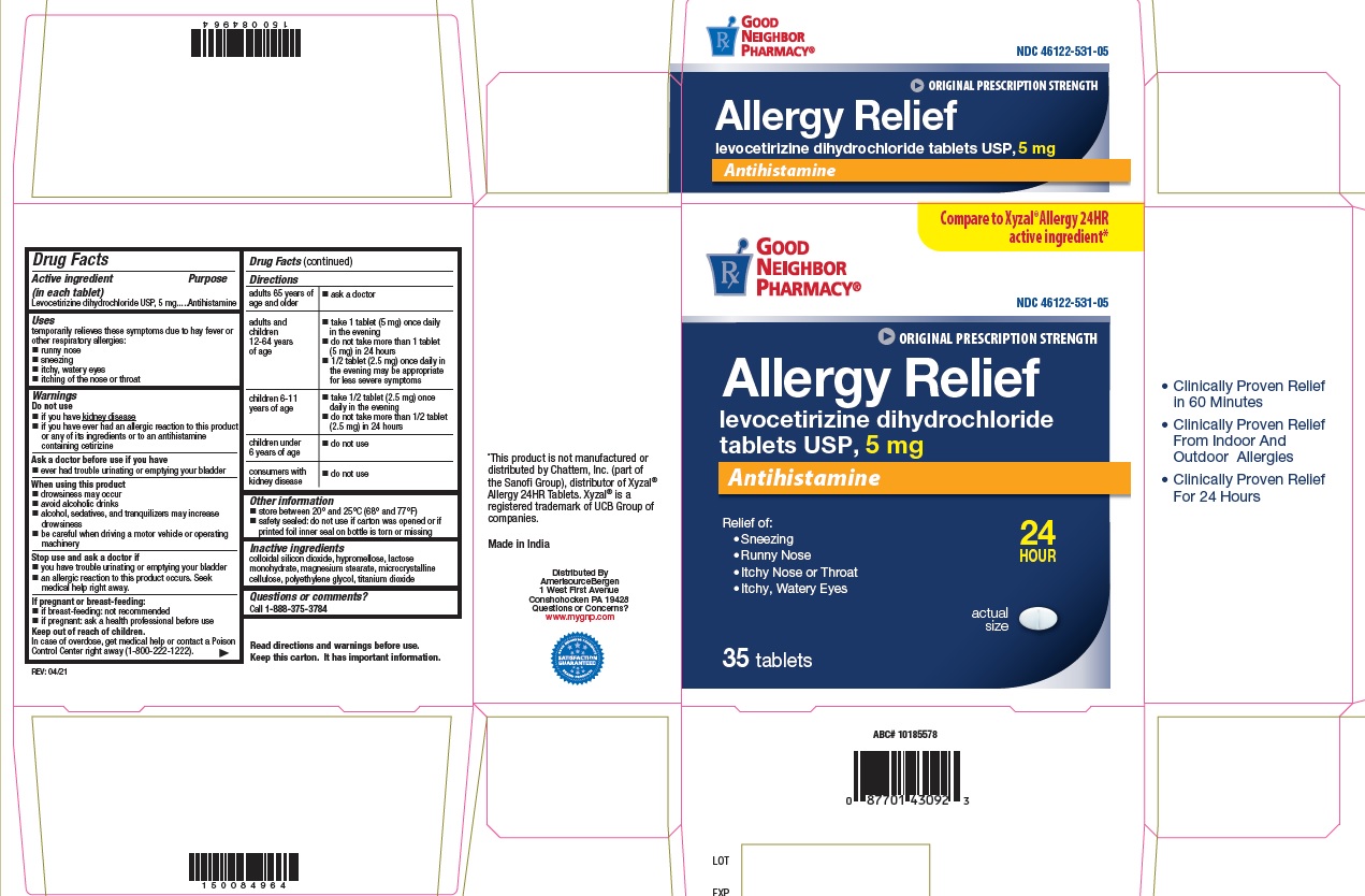 NDC 46122053105 Allergy Relief 5 mg/1 Details HelloPharmacist