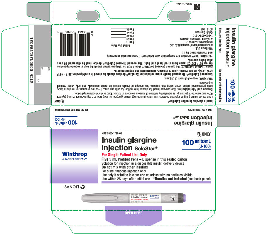 NDC 00955172805 Insulin Glargine Solostar 100 [iU]/mL Details HelloPharmacist