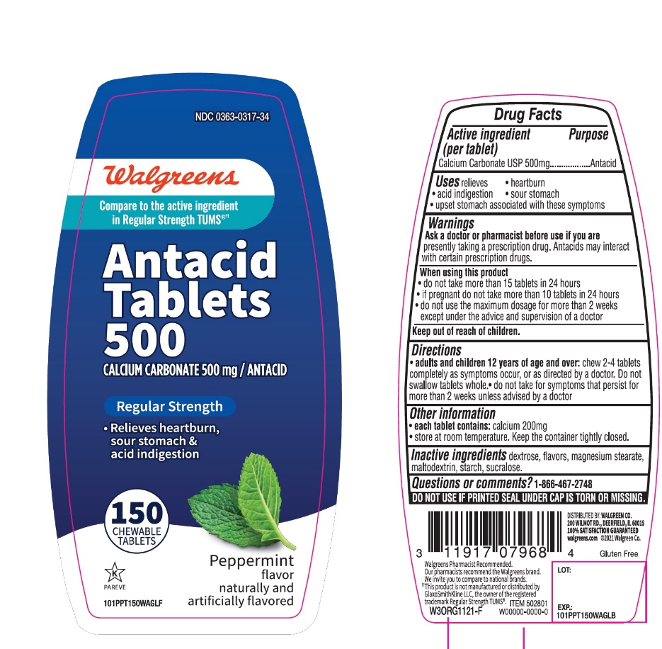 NDC 003630317 Antacid Regular Strength 500 mg/1 Details HelloPharmacist